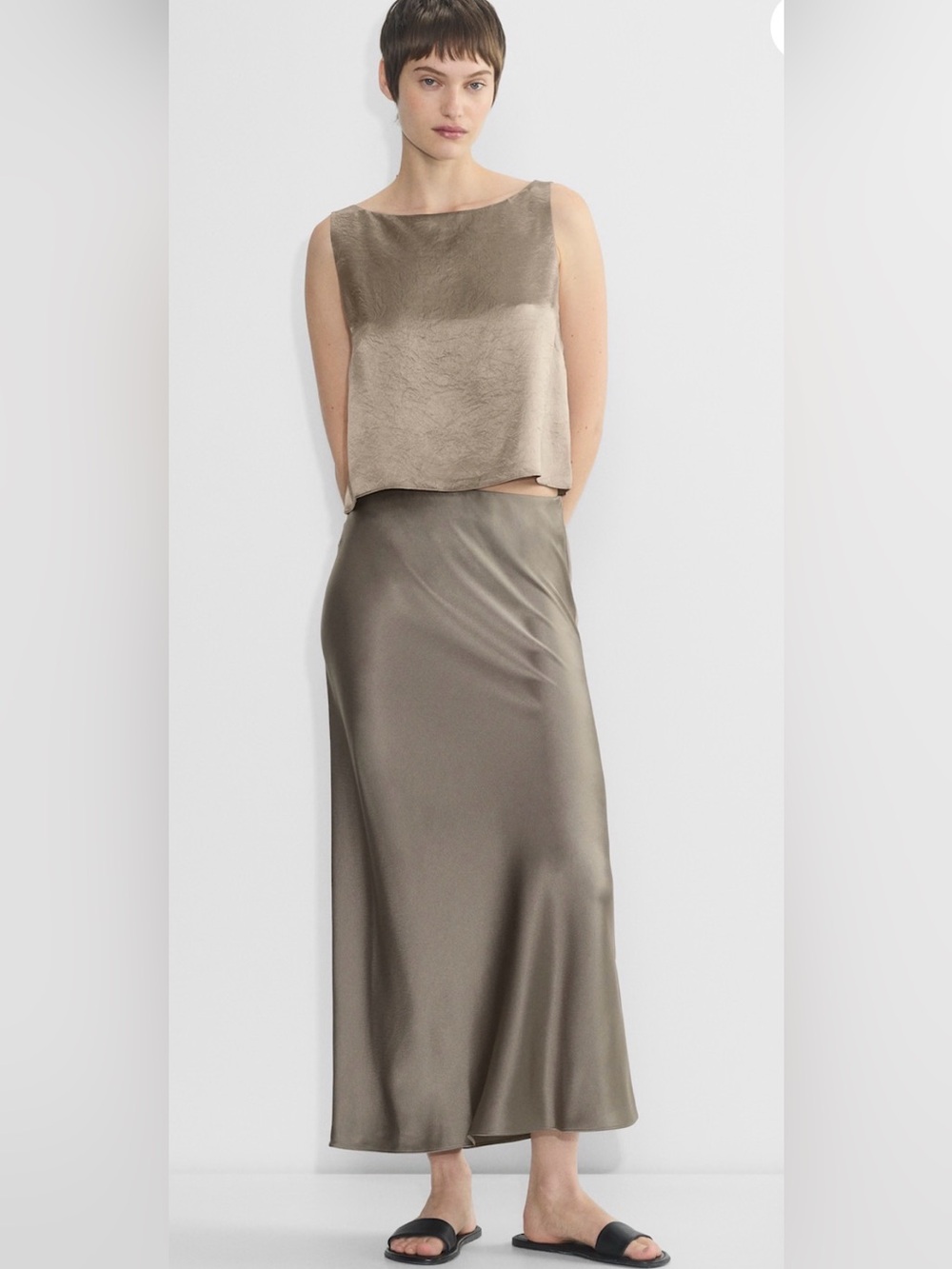 Aritzia | Babaton Slip Satin Maxi Skirt
